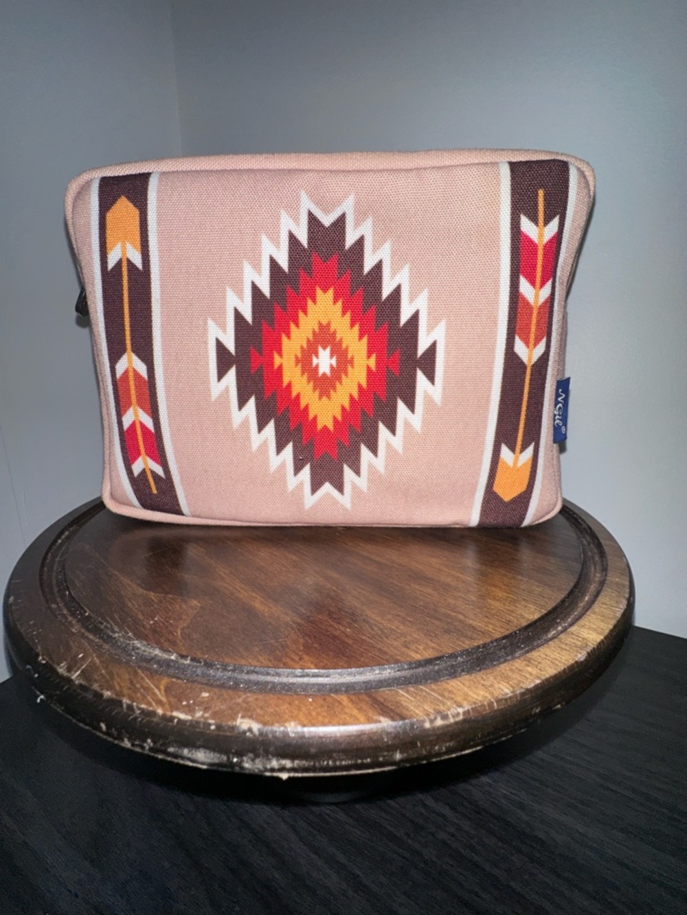 N Gil Aztec Southwest Canvas Cosmetic Makeup Bag Travel Pouch